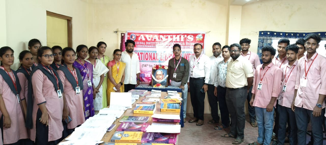 అవంతీస్ సెయింట్ థెరిస్సా ఇంజినీరింగ్ కాలేజీలో ఘనంగా జరిగిన జాతీయ గ్రంధాలయ వారోత్సవాలు :