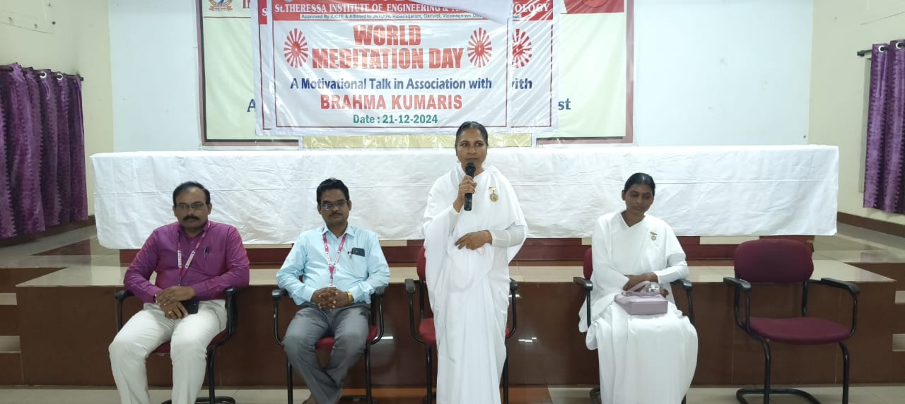 అవంతీస్ సెయింట్ థెరిస్సా ఇంజినీరింగ్ కాలేజీ లో ఘనంగా జరిగిన వరల్డ్ మెడిటేషన్ డే
