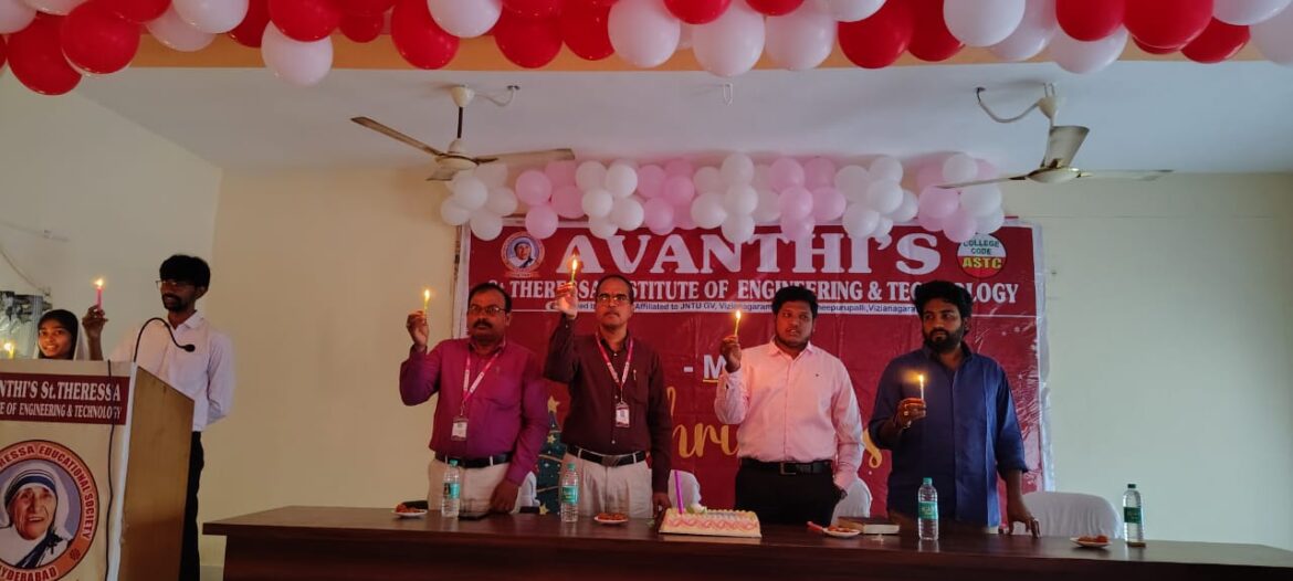 అవంతీస్ సెయింట్ థెరిస్సా ఇంజినీరింగ్ కాలేజీలో జరిగిన సెమీ క్రిస్మస్ వేడుకలు