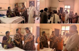 క్లోరినేషన్ సిలిండర్ లీకేజీ ఘటనలో తీవ్ర అస్వస్థతకు గురైన బాధితులను పరామర్శించిన*అరకు పార్లమెంట్ అధ్యక్షులు&nbsp; మోజురు తేజోవతి