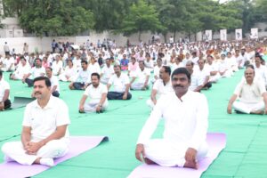 Record as the first district to make Surya Namaskar mandatory